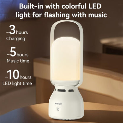 Yesido YSW26 Outdoor LED Light Wireless Bluetooth Speaker(Beige) - Desktop Speaker by Yesido | Online Shopping UK | buy2fix