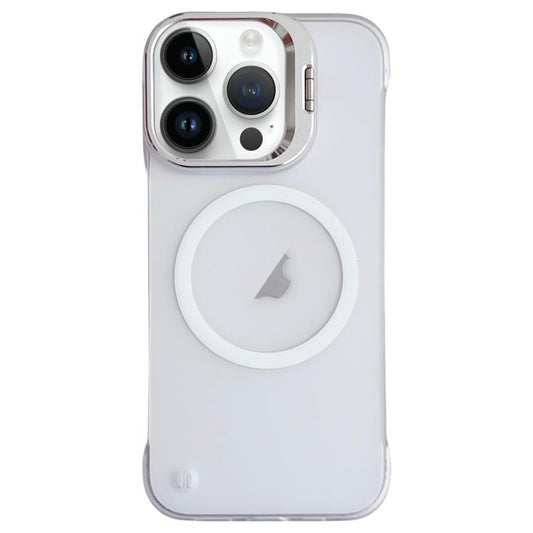 For iPhone 15 Pro Ultra-thin Transparent MagSafe Magnetic Frameless Lens Holder Phone Case - iPhone 15 Pro Cases by buy2fix | Online Shopping UK | buy2fix