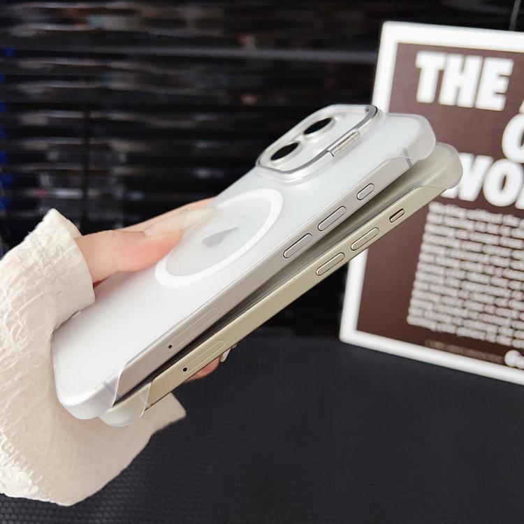 For iPhone 15 Ultra-thin Transparent MagSafe Magnetic Frameless Lens Holder Phone Case - iPhone 15 Cases by buy2fix | Online Shopping UK | buy2fix