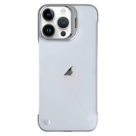 For iPhone 15 Pro Max Ultra-thin Transparent Frameless Lens Holder Phone Case