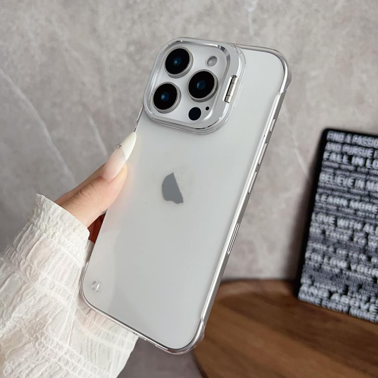 For iPhone 16 Pro Ultra-thin Transparent Frameless Lens Holder Phone Case - iPhone 16 Pro Cases by buy2fix | Online Shopping UK | buy2fix