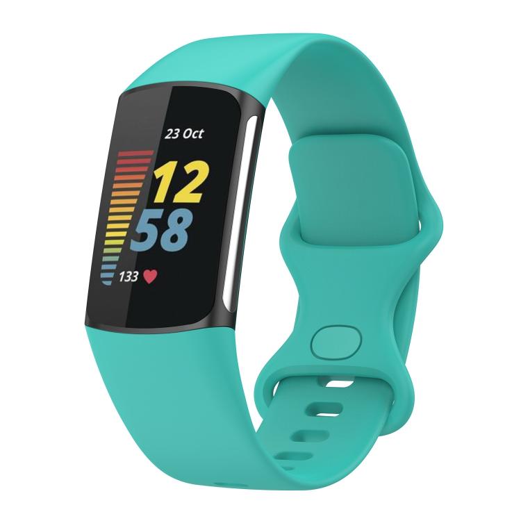 For Fitbit Charge 6 / 5 xDfind Silicone Watch Band, Size:S(Mint Green) - Watch Bands by xDfind | Online Shopping UK | buy2fix