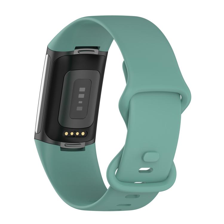 For Fitbit Charge 6 / 5 xDfind Silicone Watch Band, Size:L(Pine Needle Green) - Watch Bands by xDfind | Online Shopping UK | buy2fix