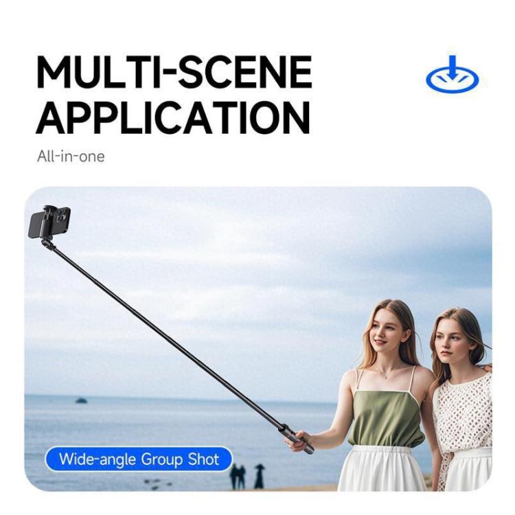 TT01 1.77m All-in-one Auto Pop Open Tripod Magnetic Remote Selfie Stick(Black) - Selfie Sticks by buy2fix | Online Shopping UK | buy2fix