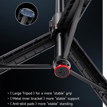 TT01 1.77m All-in-one Auto Pop Open Tripod Magnetic Remote Selfie Stick(Black) - Selfie Sticks by buy2fix | Online Shopping UK | buy2fix