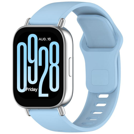 For Redmi Watch 5 Active / Watch 5 Lite xDfind Solid Color Reverse Buckle Silicone Watch Band(Light Blue)