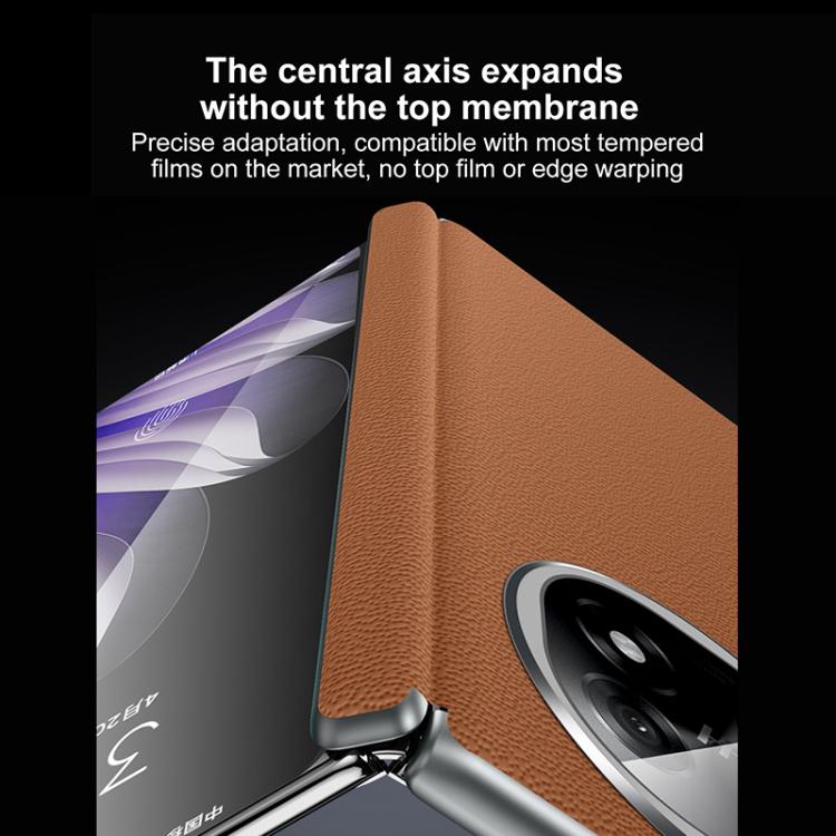 For OPPO Find N5 SULADA Frameless Top Layer Cowhide Leather Hybrid PC Phone Case(Blue) - Find N5 Cases by SULADA | Online Shopping UK | buy2fix