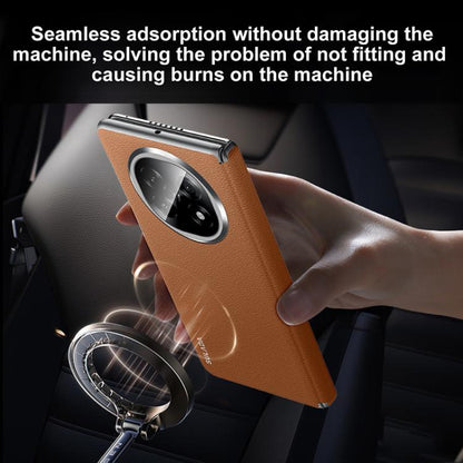 For OPPO Find N5 SULADA Frameless Top Layer Cowhide Leather Hybrid PC Phone Case(Red) - Find N5 Cases by SULADA | Online Shopping UK | buy2fix