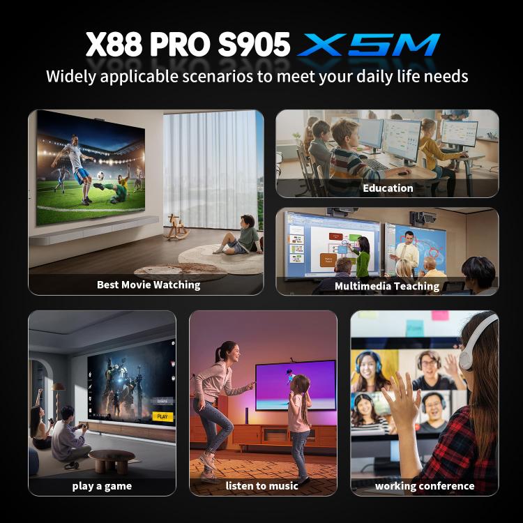 X88 Pro X5M Android 14.0 Smart TV Box, 2GB+16GB, S905X5M 2.0GHz 64-bit Quad-core Cortex-A55(UK Plug) - Amlogic S905 by buy2fix | Online Shopping UK | buy2fix