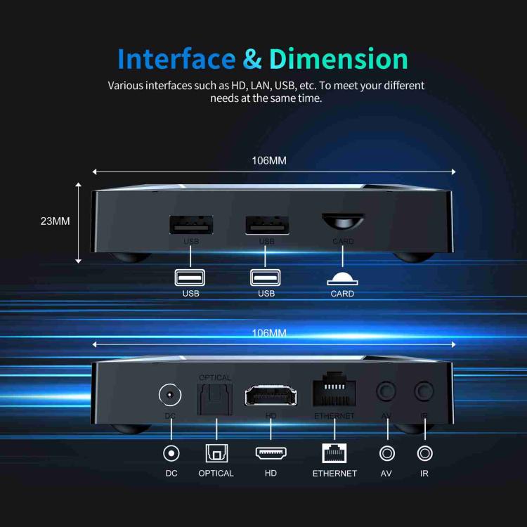 X96 M200 YB951 Android 14.0 Smart TV Box, 4GB+32GB, Amlogic S905X5M Quad-core ARM Cortex A55(EU Plug) - Amlogic S905 by buy2fix | Online Shopping UK | buy2fix