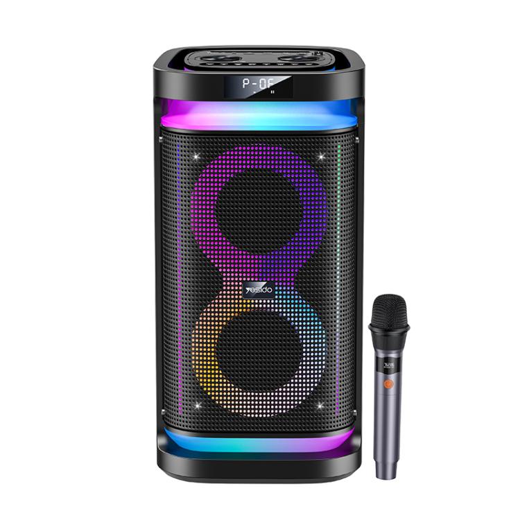 Yesido YSW29 Outdoor Ambient Light Digital Bluetooth Speaker with Microphone(Black) - Desktop Speaker by Yesido | Online Shopping UK | buy2fix