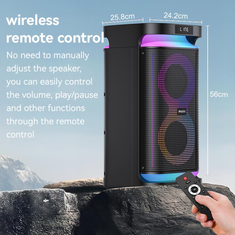 Yesido YSW29 Outdoor Ambient Light Digital Bluetooth Speaker with Microphone(Black) - Desktop Speaker by Yesido | Online Shopping UK | buy2fix