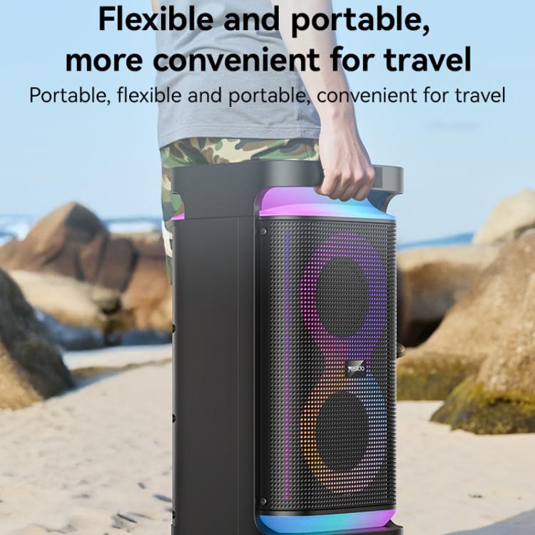 Yesido YSW29 Outdoor Ambient Light Digital Bluetooth Speaker with Microphone(Black) - Desktop Speaker by Yesido | Online Shopping UK | buy2fix