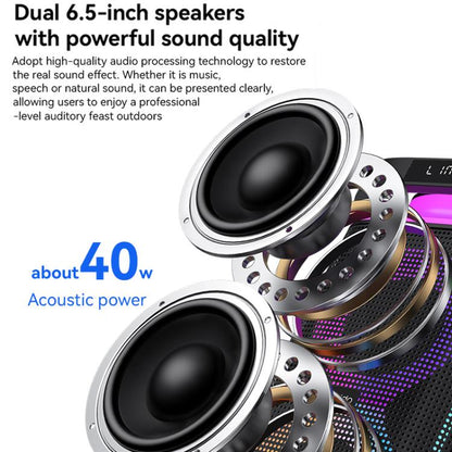 Yesido YSW29 Outdoor Ambient Light Digital Bluetooth Speaker with Microphone(Black) - Desktop Speaker by Yesido | Online Shopping UK | buy2fix