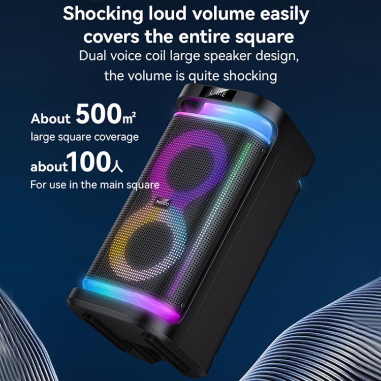 Yesido YSW29 Outdoor Ambient Light Digital Bluetooth Speaker with Microphone(Black) - Desktop Speaker by Yesido | Online Shopping UK | buy2fix