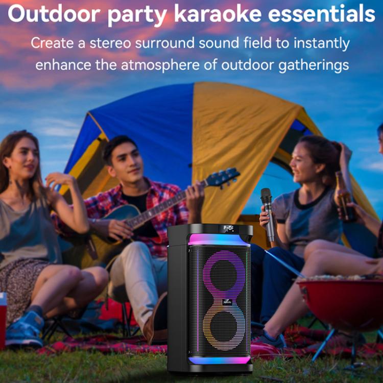Yesido YSW29 Outdoor Ambient Light Digital Bluetooth Speaker with Microphone(Black) - Desktop Speaker by Yesido | Online Shopping UK | buy2fix