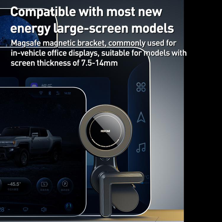 WK WA-S61 Car Display Screen MagSafe Floating Phone Holder(Black) - Universal Car Holders by WK | Online Shopping UK | buy2fix