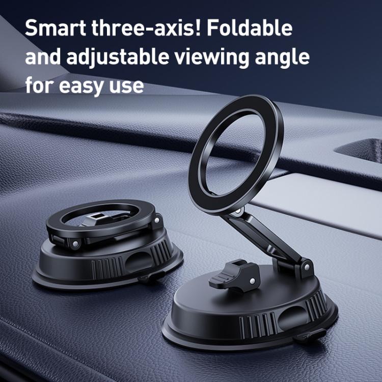 Car MagSafe Magnetic Vacuum Suction Cup Phone Holder(Black) - Universal Car Holders by buy2fix | Online Shopping UK | buy2fix