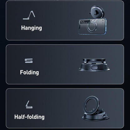 Car MagSafe Magnetic Vacuum Suction Cup Phone Holder(Black) - Universal Car Holders by buy2fix | Online Shopping UK | buy2fix