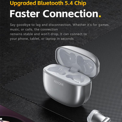 WK WS-19 Kinvoice Series Metal TWS Wireless Earbuds(Silver) - TWS Earphone by WK | Online Shopping UK | buy2fix