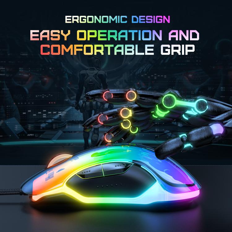 ONIKUMA CW925 12800DPI Colorful RGB E-Sports Gaming Wired Mouse(Black) - Wired Mice by ONIKUMA | Online Shopping UK | buy2fix