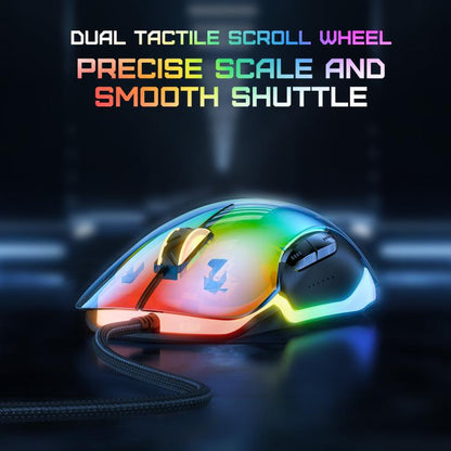ONIKUMA CW925 12800DPI Colorful RGB E-Sports Gaming Wired Mouse(Black) - Wired Mice by ONIKUMA | Online Shopping UK | buy2fix