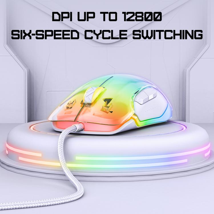 ONIKUMA CW925 12800DPI Colorful RGB E-Sports Gaming Wired Mouse(White) - Wired Mice by ONIKUMA | Online Shopping UK | buy2fix