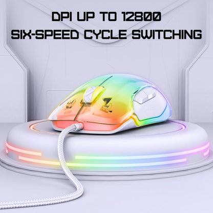 ONIKUMA CW925 12800DPI Colorful RGB E-Sports Gaming Wired Mouse(White) - Wired Mice by ONIKUMA | Online Shopping UK | buy2fix