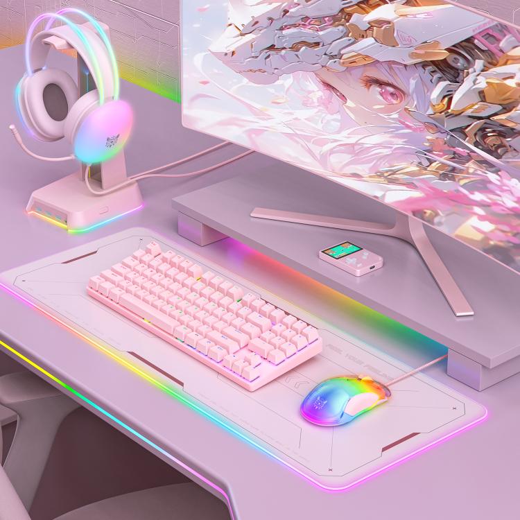 ONIKUMA CW925 12800DPI Colorful RGB E-Sports Gaming Wired Mouse(Pink) - Wired Mice by ONIKUMA | Online Shopping UK | buy2fix