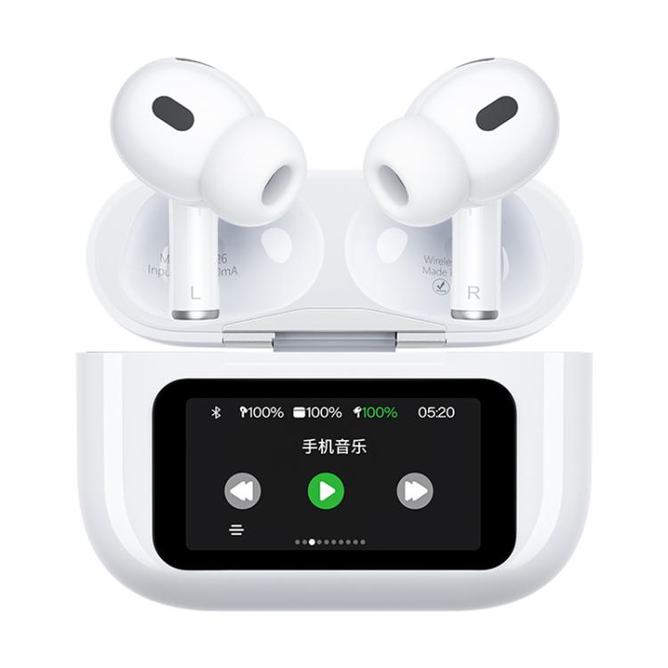 WK WS-26 Liton Series ANC+ENC Wireless Earbuds with Smart Color Screen(White) - TWS Earphone by WK | Online Shopping UK | buy2fix
