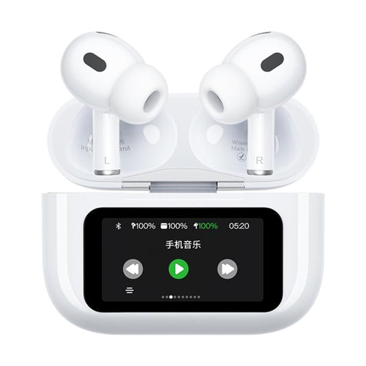 WK WS-26 Liton Series ANC+ENC Wireless Earbuds with Smart Color Screen(White) - TWS Earphone by WK | Online Shopping UK | buy2fix