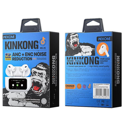 WK WS-26 Liton Series ANC+ENC Wireless Earbuds with Smart Color Screen(White) - TWS Earphone by WK | Online Shopping UK | buy2fix