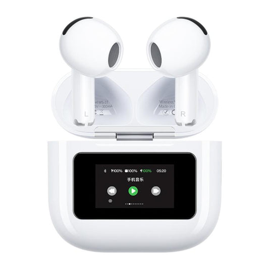 WK WS-27 Liton Series Wireless Earbuds with Smart Color Screen(White) - TWS Earphone by WK | Online Shopping UK | buy2fix