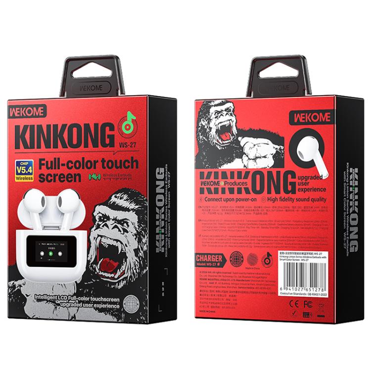 WK WS-27 Liton Series Wireless Earbuds with Smart Color Screen(White) - TWS Earphone by WK | Online Shopping UK | buy2fix