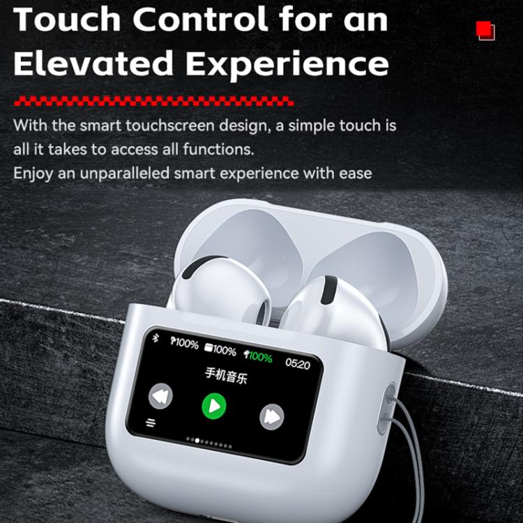 WK WS-27 Liton Series Wireless Earbuds with Smart Color Screen(White) - TWS Earphone by WK | Online Shopping UK | buy2fix