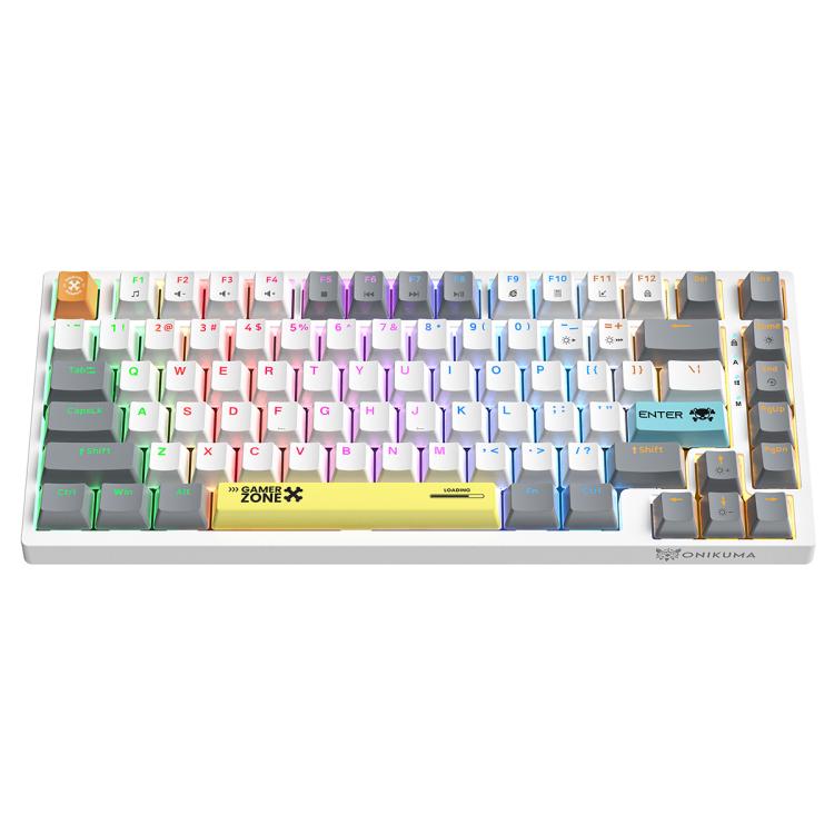 ONIKUMA G58 82-Keys Hot-Swappable Mechanical Gaming Keyboard(White) - Wired Keyboard by ONIKUMA | Online Shopping UK | buy2fix