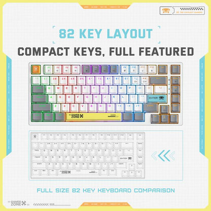 ONIKUMA G58 82-Keys Hot-Swappable Mechanical Gaming Keyboard(White) - Wired Keyboard by ONIKUMA | Online Shopping UK | buy2fix