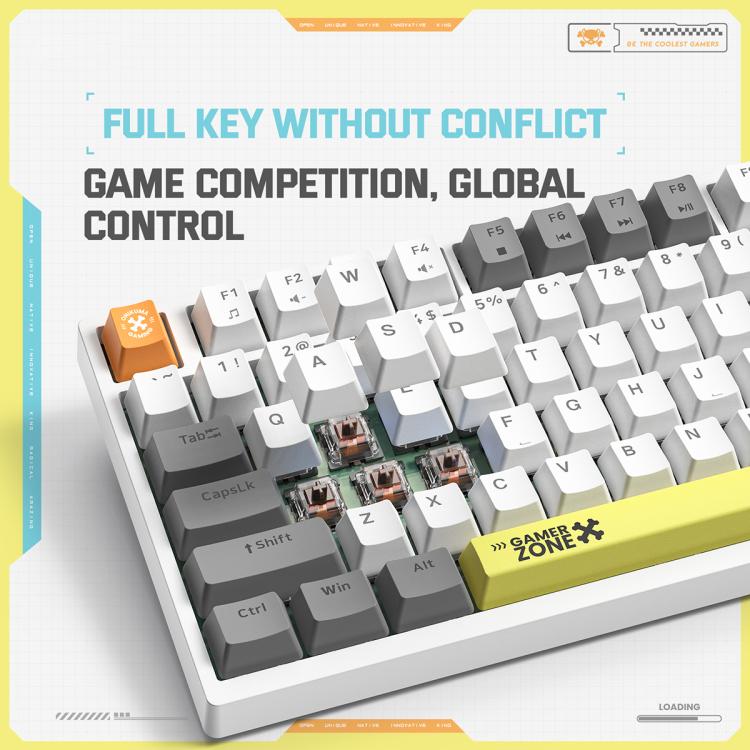 ONIKUMA G58 82-Keys Hot-Swappable Mechanical Gaming Keyboard(White) - Wired Keyboard by ONIKUMA | Online Shopping UK | buy2fix