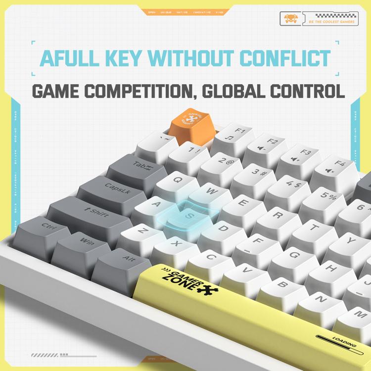 ONIKUMA G58 82-Keys Hot-Swappable Mechanical Gaming Keyboard(White) - Wired Keyboard by ONIKUMA | Online Shopping UK | buy2fix