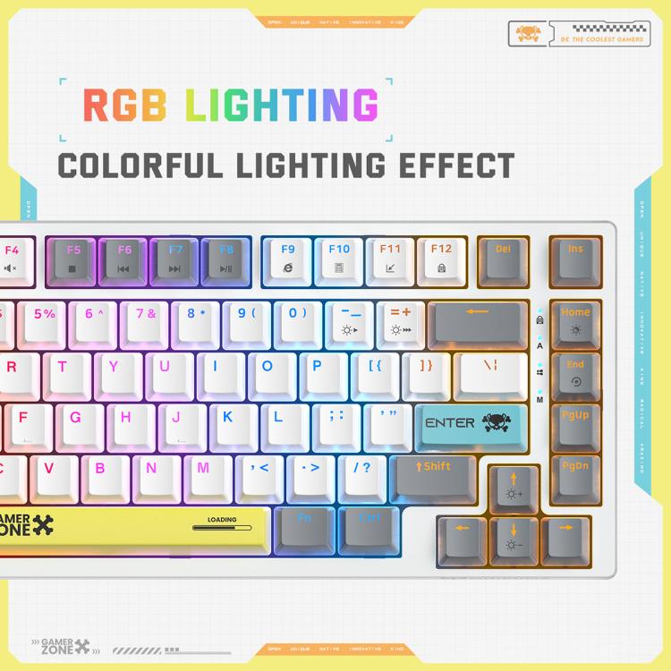 ONIKUMA G58 82-Keys Hot-Swappable Mechanical Gaming Keyboard(White) - Wired Keyboard by ONIKUMA | Online Shopping UK | buy2fix