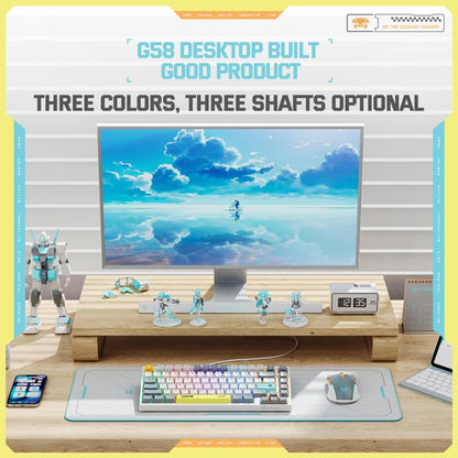 ONIKUMA G58 82-Keys Hot-Swappable Mechanical Gaming Keyboard(White) - Wired Keyboard by ONIKUMA | Online Shopping UK | buy2fix