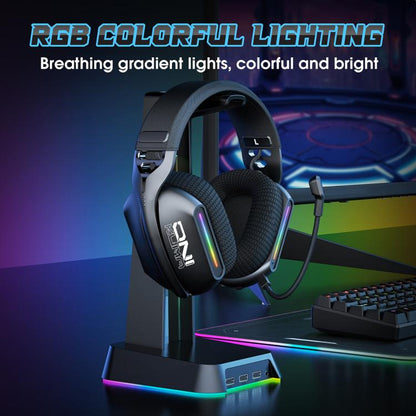 ONIKUMA GT808 Tri-mode Bluetooth 2.4G Wired E-sports Game Headset(Black) - Multimedia Headset by ONIKUMA | Online Shopping UK | buy2fix