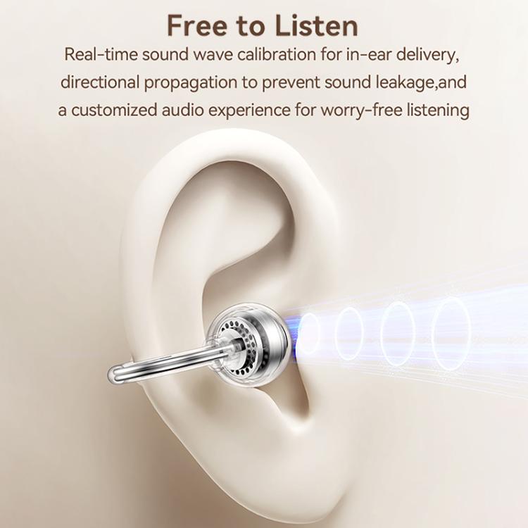 USAMS Echo R02 Clip-On Wireless Bluetooth Earphones(Tarnish) - Bluetooth Earphone by USAMS | Online Shopping UK | buy2fix