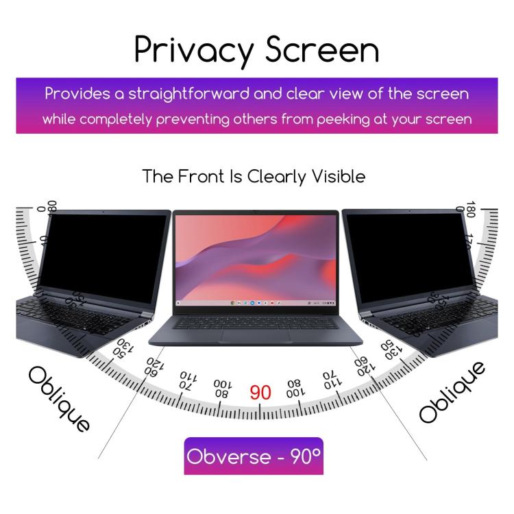 For ASUS Chromebook CX1405CKA 14 2pcs 9H Anti-peeping Explosion-proof Tempered Glass Film - Screen Protection Film by buy2fix | Online Shopping UK | buy2fix