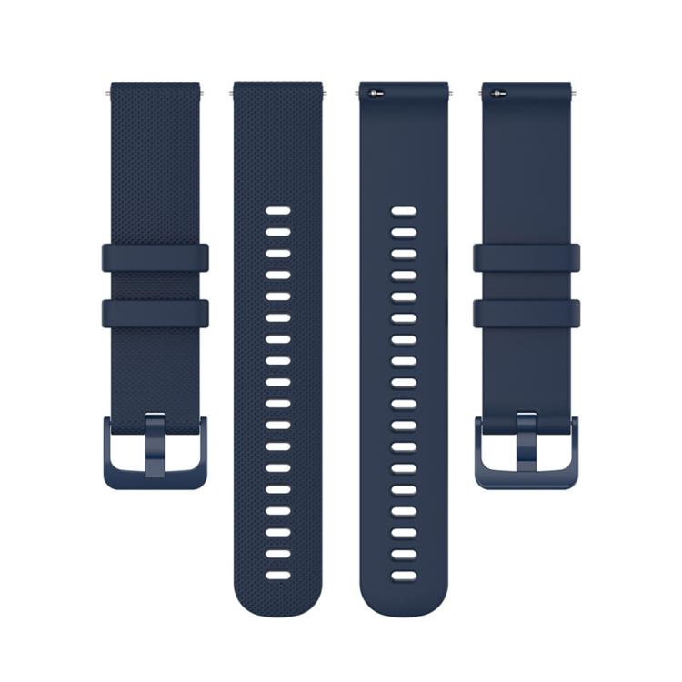 20mm For Garmin Forerunner 570 42mm/245/645 xDfind Small Plaid Solid Color Silicone Watch Band(Navy Blue) - 20mm Bands by xDfind | Online Shopping UK | buy2fix