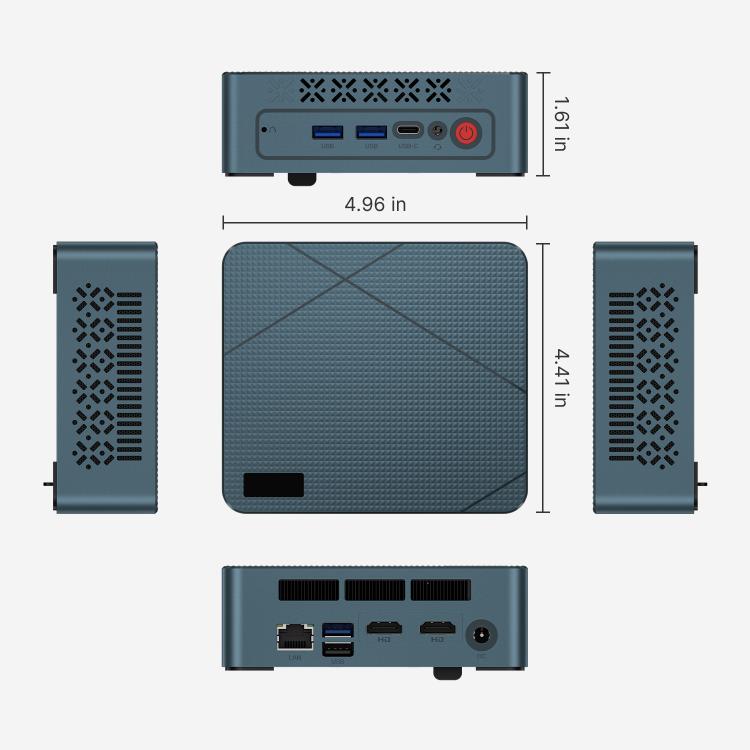 GXMO GN7 Windows 11 Mini PC, 16GB+512GB, AMD Ryzen 5 3550H 4-Core Processor(UK Plug) - Windows Mini PCs by GXMO | Online Shopping UK | buy2fix