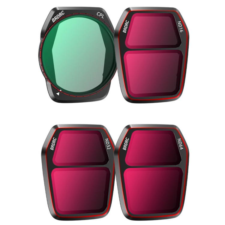 For DJI Air 3S BRDRC Camera Lens Filter, Filter:4 in 1 CPL ND16-64 - Lens Filter by BRDRC | Online Shopping UK | buy2fix
