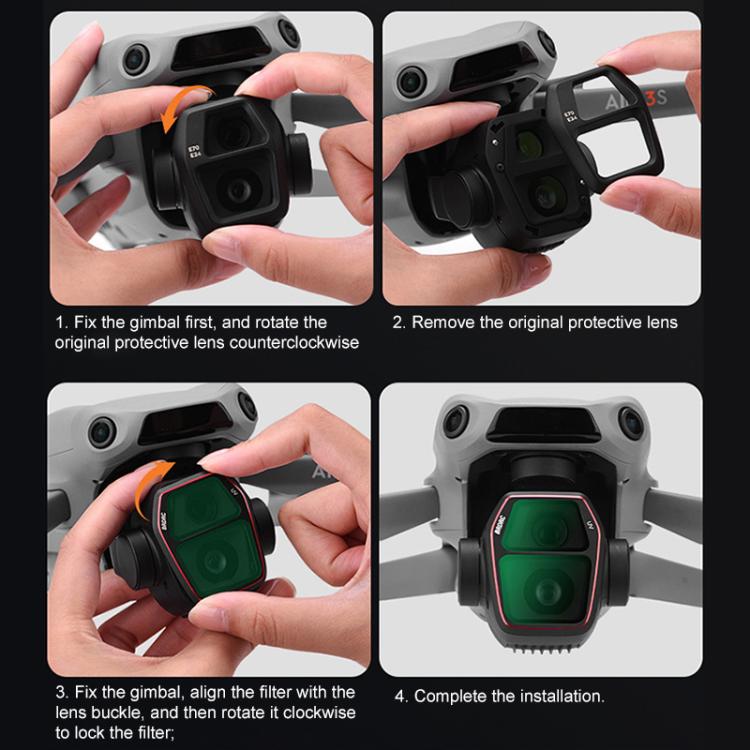 For DJI Air 3S BRDRC Camera Lens Filter, Filter:CPL - Lens Filter by BRDRC | Online Shopping UK | buy2fix