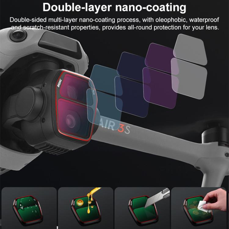 For DJI Air 3S BRDRC Camera Lens Filter, Filter:ND16 - Lens Filter by BRDRC | Online Shopping UK | buy2fix