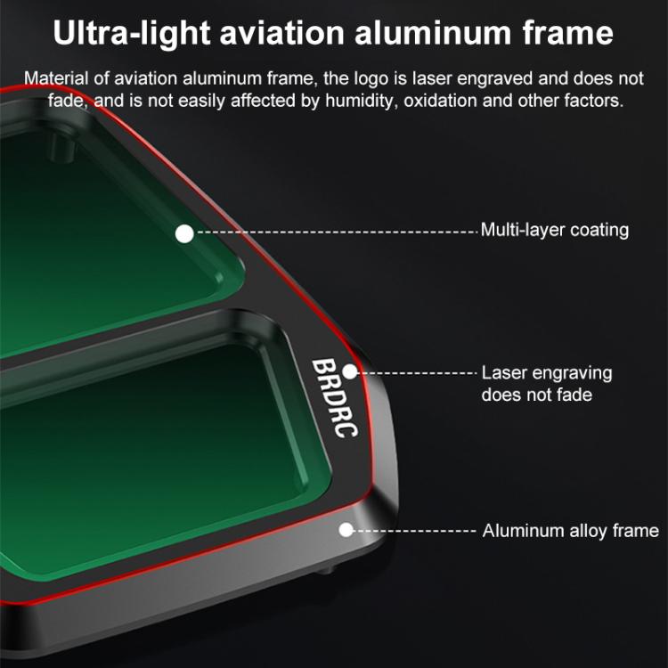 For DJI Air 3S BRDRC Camera Lens Filter, Filter:6 in 1 ND8-64 UV CPL - Lens Filter by BRDRC | Online Shopping UK | buy2fix